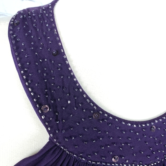 Jessica Howard Womens Formal Dress Size 4 Deep Purple Prom Flowy Evening Gown - Picture 10 of 13